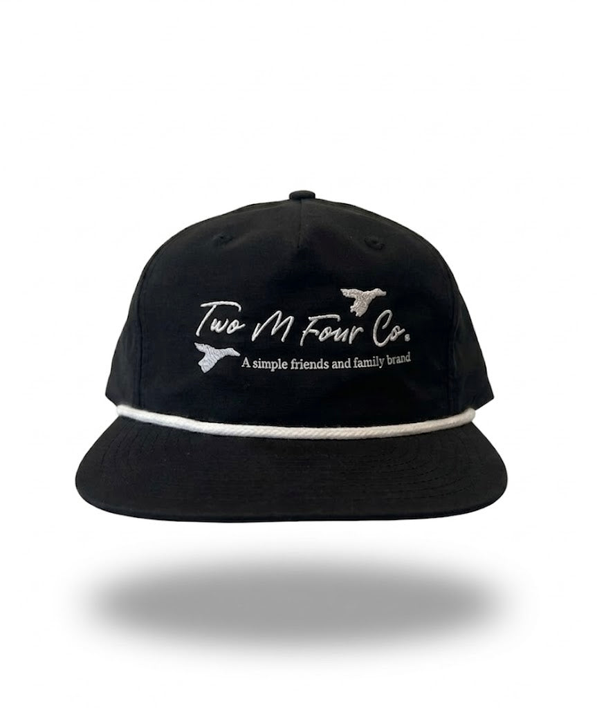 Black Double Duck Rope Hat